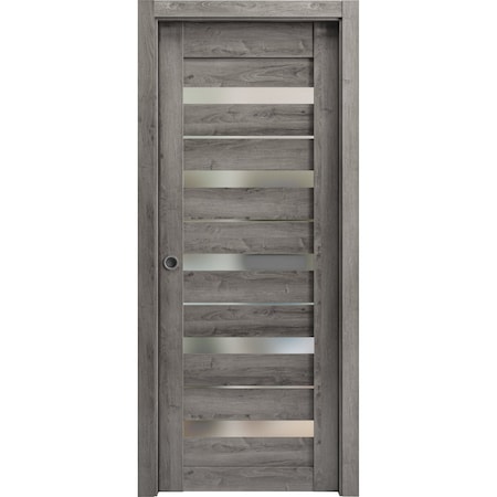Sartodoors Sliding French Double Pocket Doors 36 x 96in, Matte Black Clear Glass, Kit Trims Rail Hardware LUCIA2166DP-BLK-3696